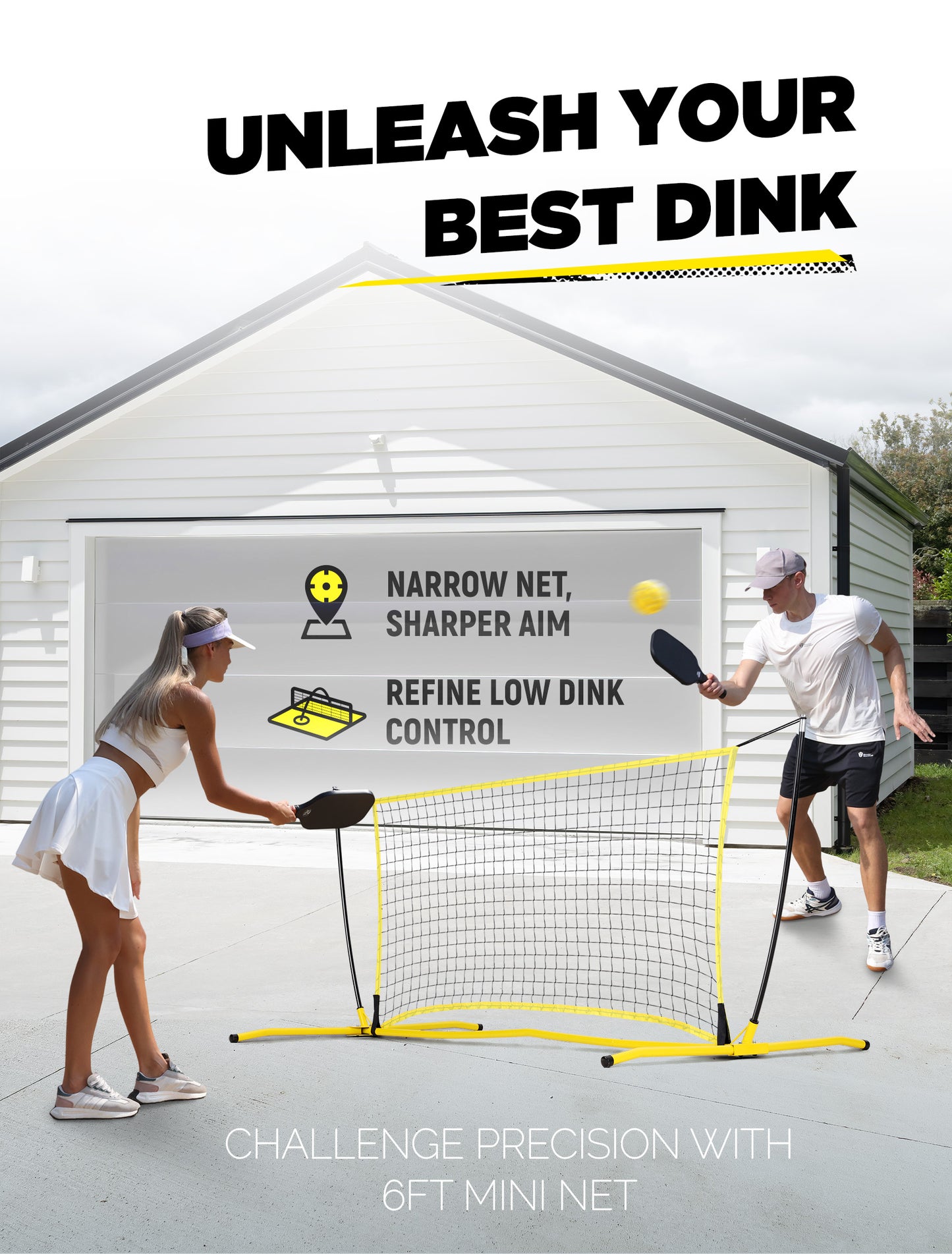 Pickleball Practice Rebounder Net: Pickleball Rebounder or 6FT Mini Pickle Ball Net Portable