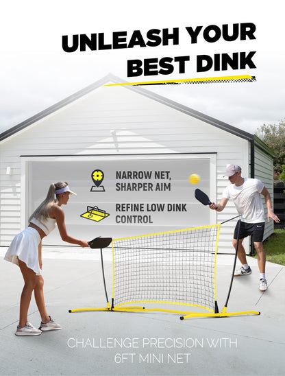 Pickleball Practice Rebounder Net: Pickleball Rebounder or 6FT Mini Pickle Ball Net Portable