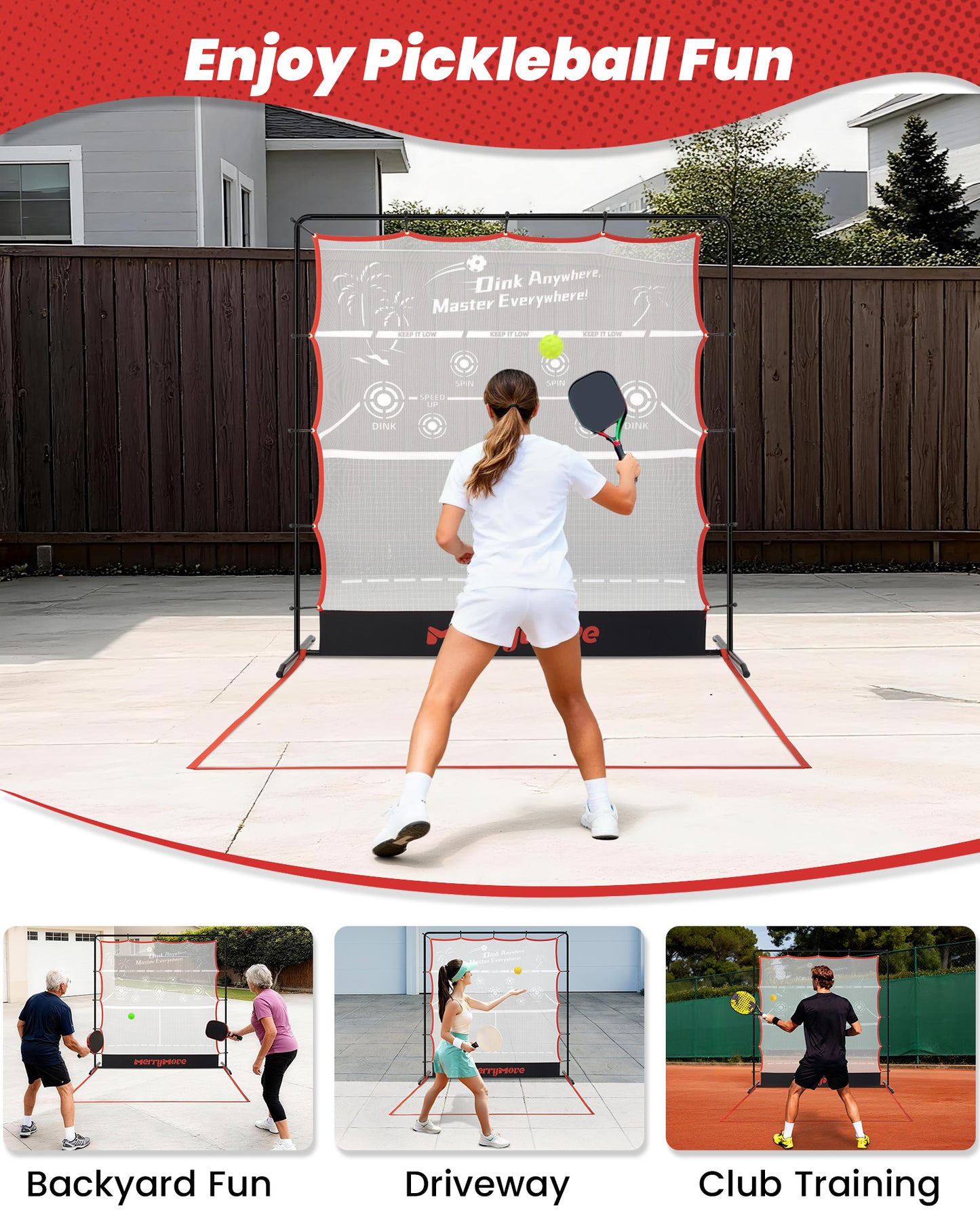 Pickleball Rebounder Practice Net